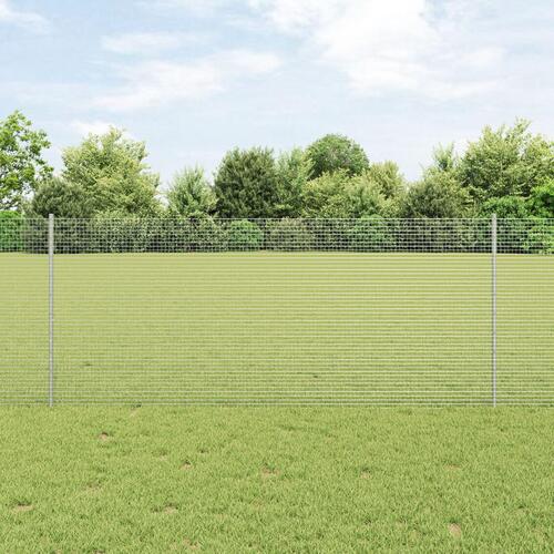 Svejset Trådhegn med 44 U-poster Sølv 1x50 m Stål