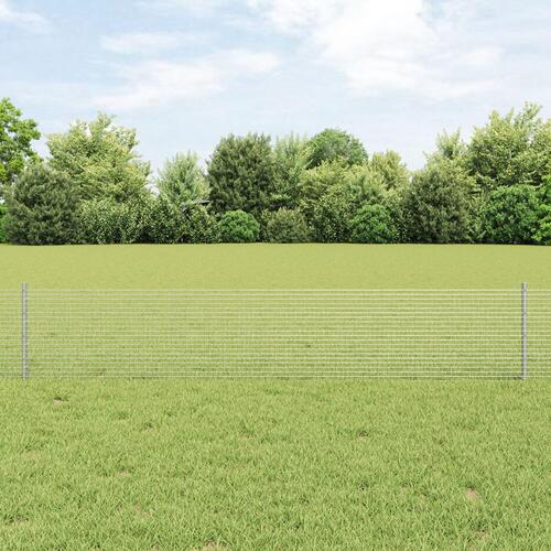 Welded Wire Fence med 44 U-poster Sølv 0.4x100 m Stål