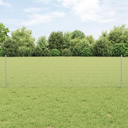 Welded Wire Fence med 44 U poste Sølv 0.6x100 m Stål