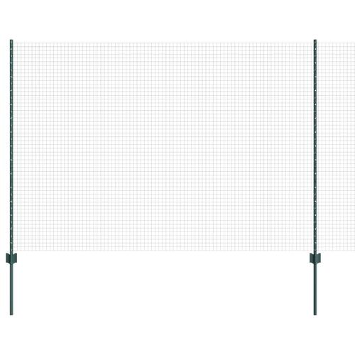 Havehegnsæt 2 stk Grøn Metal 25 x 1,5 m Holdbar Grønt hegn