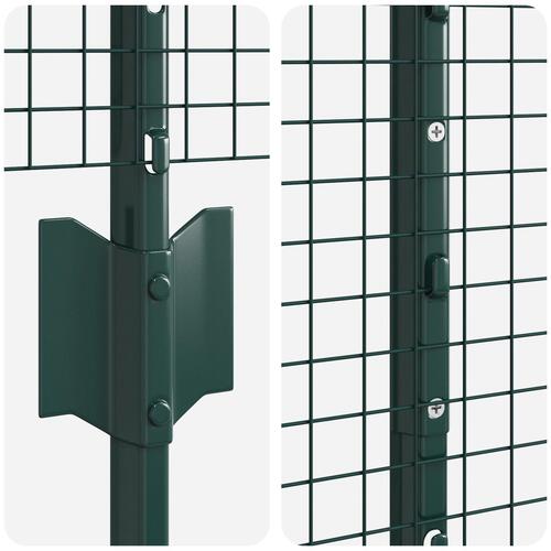 Havehegnsæt 2 stk Grøn Metal 25 x 1,5 m Holdbar Grønt hegn