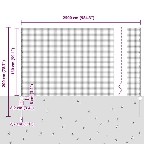 Havehegnsæt 2 stk Grøn Metal 25 x 1,5 m Holdbar Grønt hegn