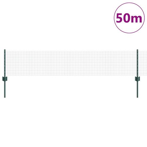 Welded Wire Fence med 22 U Posts Grøn 0.4x50 m Stål