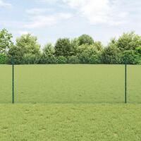 Welded Wire Fence med 22 U Posts Grøn 1x50 m Stål