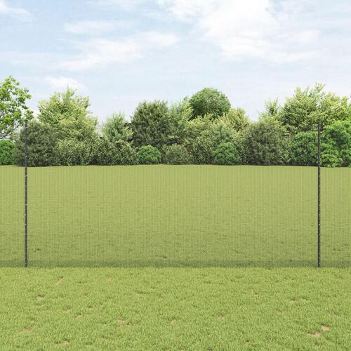 Svejset Trådhegn med 10 U Stolper Grå 1,5x10 m Stål