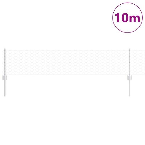 Hegnspæle 5 stk U-Kanal 40 cm Galvaniseret Stål, Seks kantet hegn 0,4 x 10 m Galvaniseret Stål