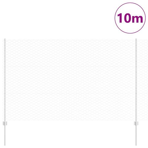 Hegnspæle 10 stk U-Kanal 150 cm Galvaniseret Stål, Sekskantet hegn 1,5x10 m Galvaniseret Stål