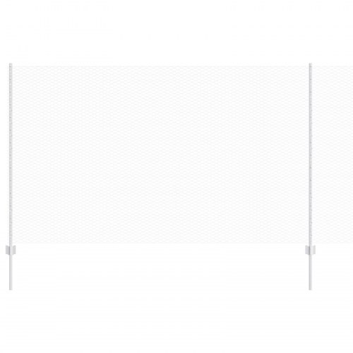 Hegnpæle 22 stk U-kanal 140 cm galvaniseret stål, Sekskantet hegn 1,4x50 m galvaniseret stål