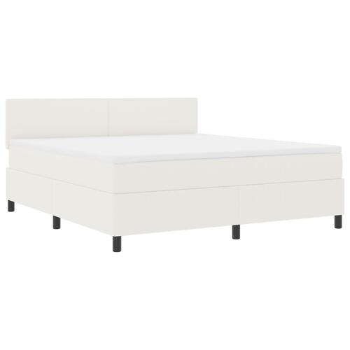 Box Spring Seng med Madras Cream Super King Corduroy Stof