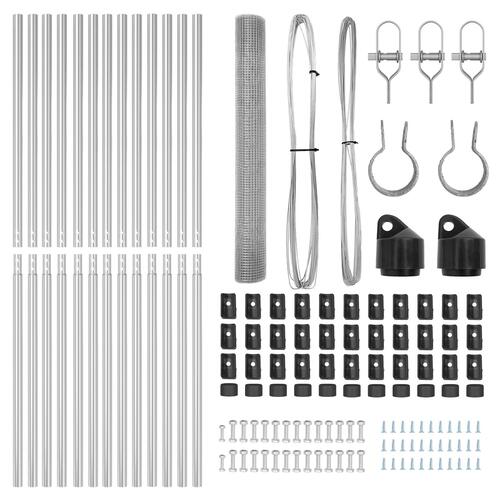 Svejsede Trådhegn med 13 Posts 1.2x25 m Galvaniseret Stål