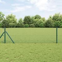 Svejset Trådhegn med 7 Posts Grøn 0.4x10 m Stål