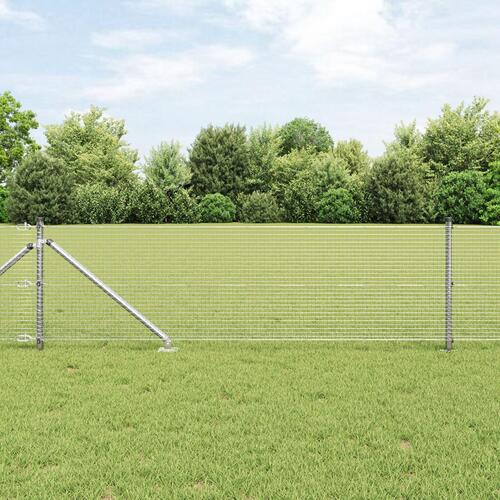 Welded Wire Fence med 13 Spike Posts 0.6x50 m Galvaniseret Stål