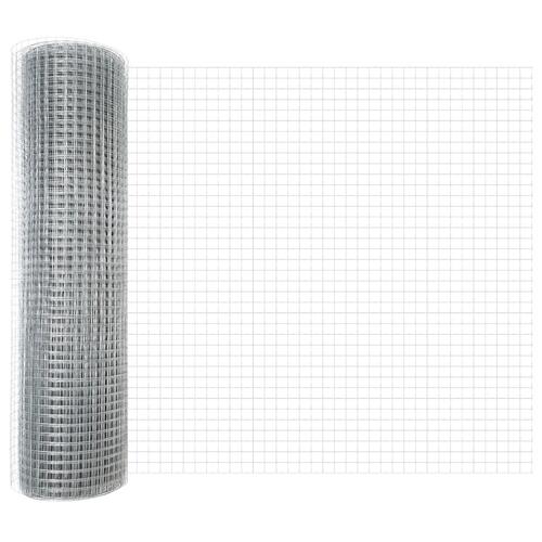 Welded Wire Fence med 13 Spike Posts 0.6x50 m Galvaniseret Stål