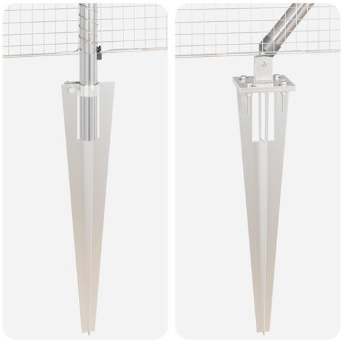 Welded Wire Fence med 13 Spike Posts 0.6x50 m Galvaniseret Stål