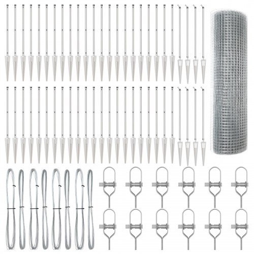 Svejset trådhegn med 13 spike posts 0.8x100 m galvaniseret stål