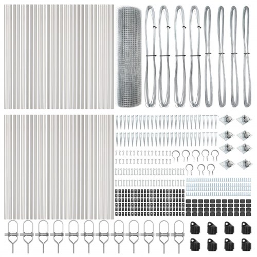Svejset trådhegn med 13 spike posts 0.8x100 m galvaniseret stål