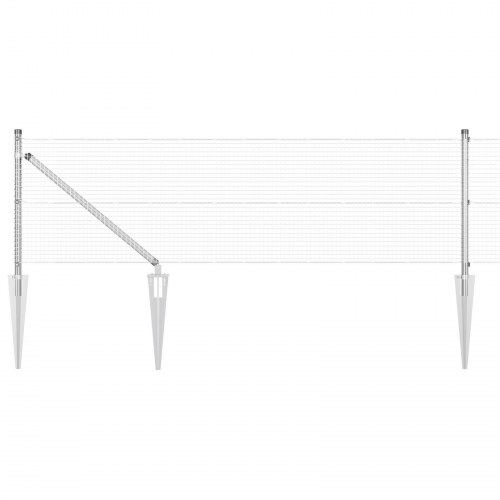 Svejset trådhegn med 13 spike posts 0.8x100 m galvaniseret stål