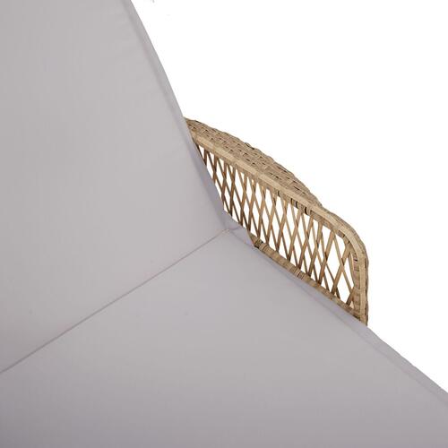 Solseng Sæt Sæt af 3 Beige PE rattan, metal Sammenfoldelig