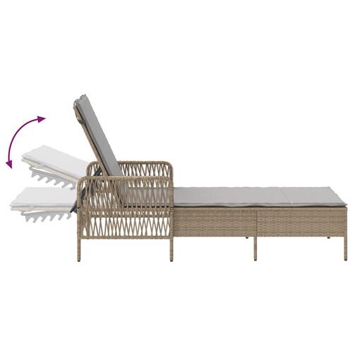 Solseng Sæt Sæt af 3 Beige PE rattan, metal Sammenfoldelig