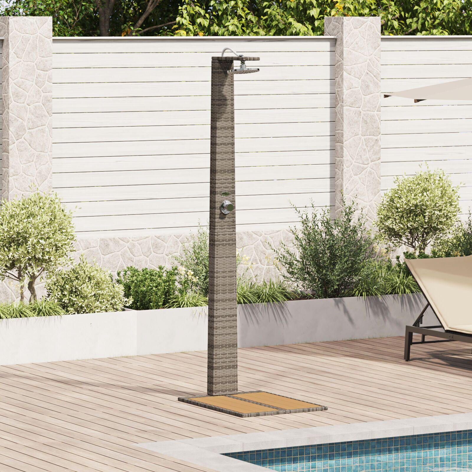 Have Bruser Grå 60x80x214 cm Poly Rattan