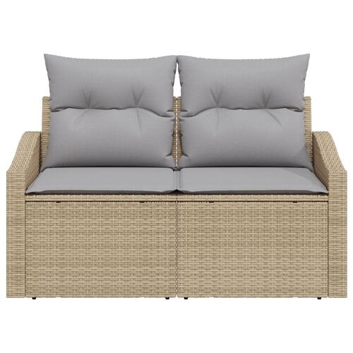 2-personers have-sofa med puder beige poly rattan