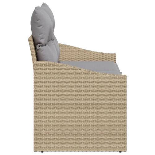 2-personers have-sofa med puder beige poly rattan