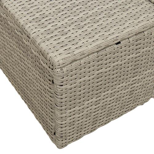 2-personers have sofa med opbevaring & puder Grå Polyrattan