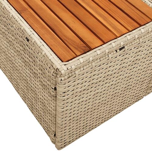 2-personers Have Sofa med Puder Beige Poly Rattan