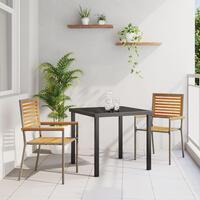 Havestole med puder 2 stk - grå poly rattan