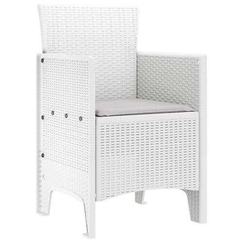 Have Stole Sæt af 4 Hvid Rattan Standard Holdbare