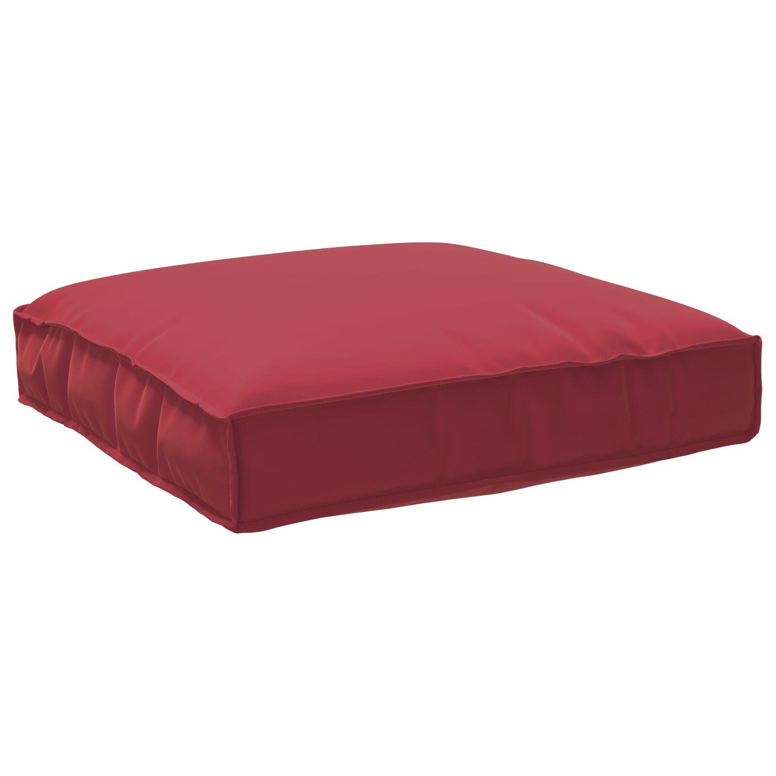 Palle Pudesæt 2 stk Vinrød 80 x 80 x 12 cm Oxford stof billede