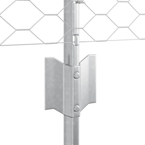 Hegnspæle 5 stk U-Kanal 60 cm Galvaniseret Stål, Hexagonhegn 0.6x10 m Galvaniseret Stål