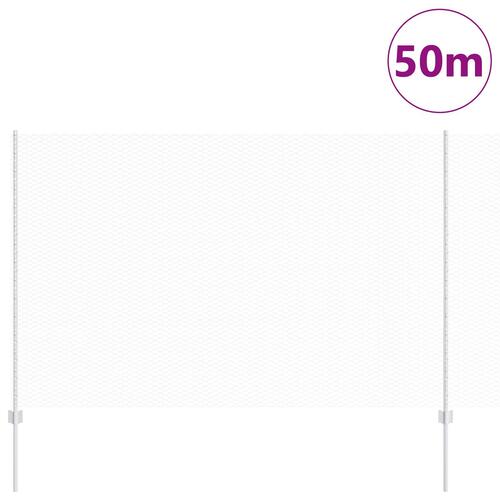 Hegnspæle 22 stk. U-Kanal 160 cm Galvaniseret Stål, Sekskantet Hegn 1,6x50 m Galvaniseret Stål