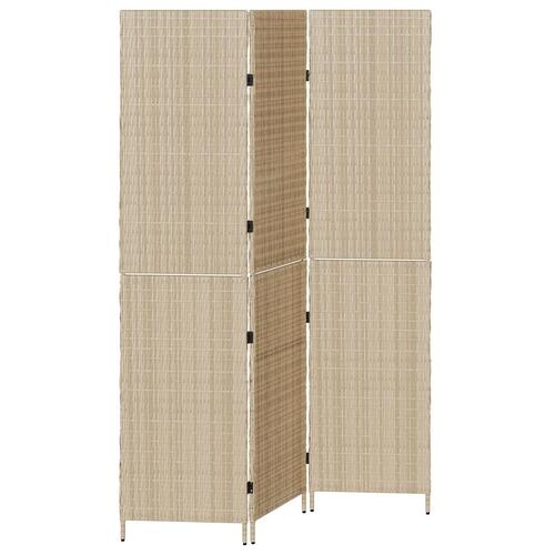 Rumdelere Beige Træ Stor Foldbar Rumdeler Rektangulær
