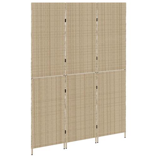 Rumdelere Beige Træ Stor Foldbar Rumdeler Rektangulær