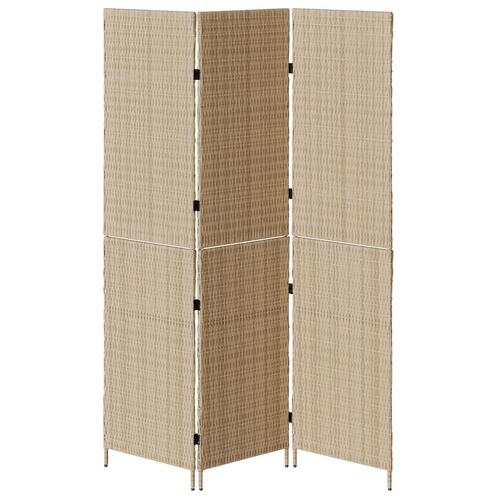 Rumdelere Beige Træ Stor Foldbar Rumdeler Rektangulær