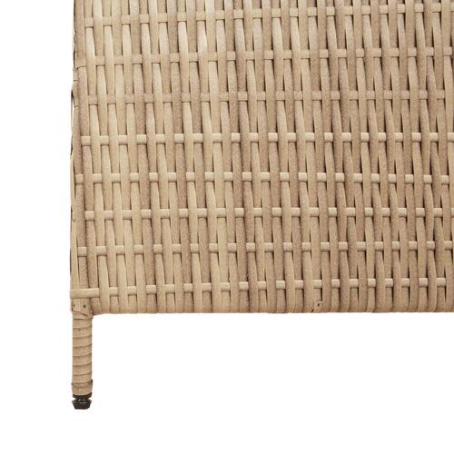 Rumdelere Beige Træ Stor Foldbar Rumdeler Rektangulær