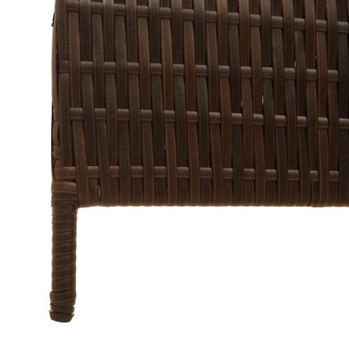 Rumdeler 4 Paneler Foldbar Brun 195x180 cm Poly Rattan