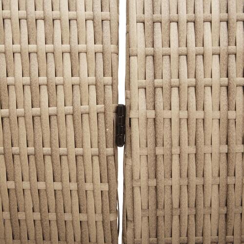 Rumdelere Beige Rattan Høj Sammenfoldelig Rumdeler