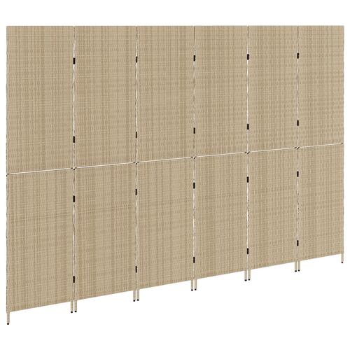 Skillevægge Beige Træ Stor Sammenfoldelig Rumdeler