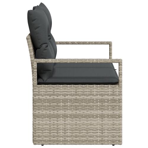 2-personers have sofa med puder grå poly rattan
