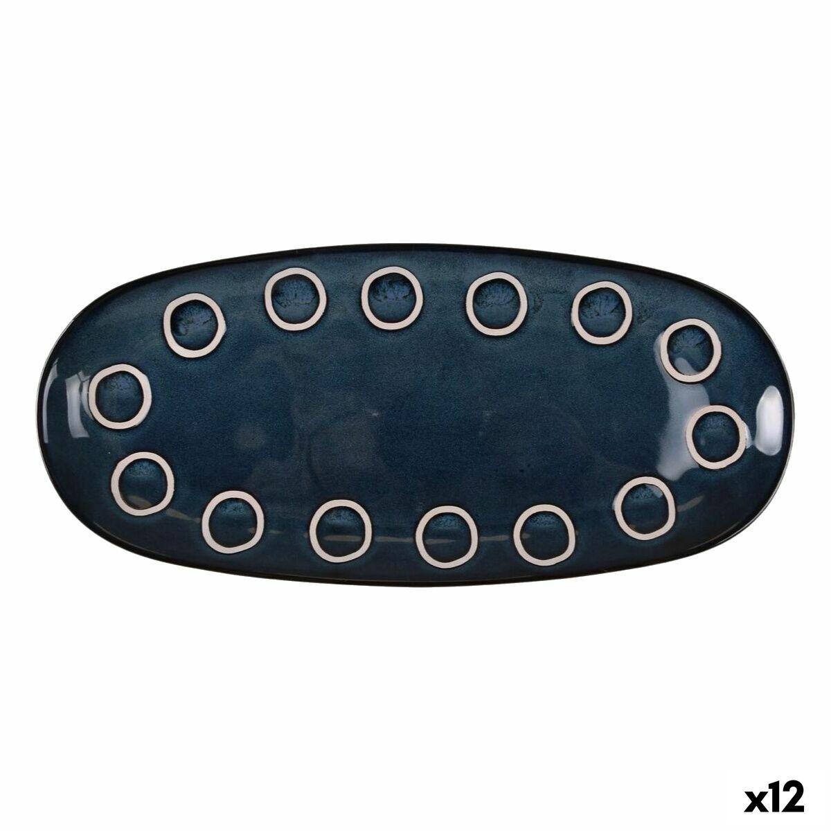 Almudena serveringsfad, blå, oval 33 × 14,8 × 2,7 cm (12 stk.)