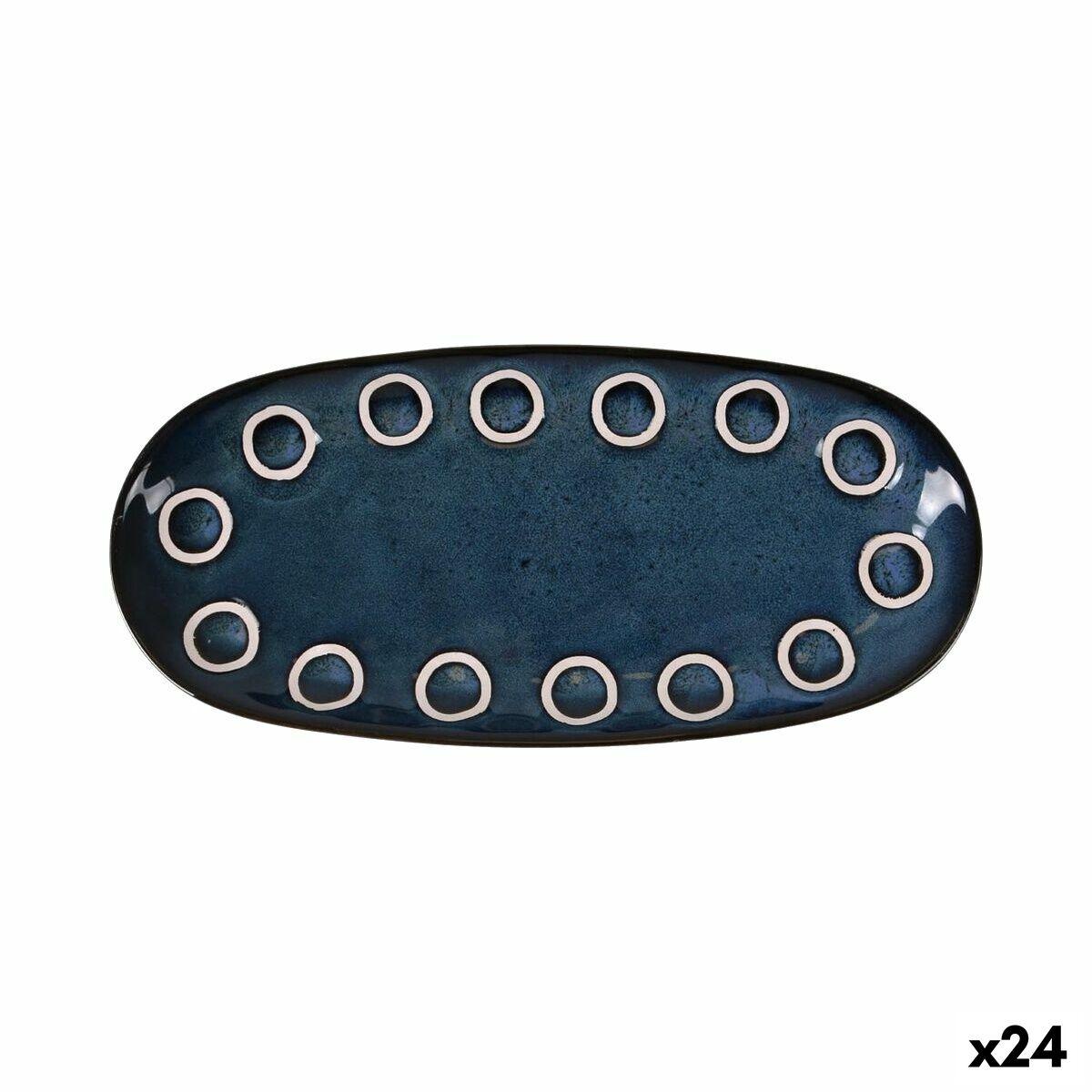 Almudena serveringsfad, blå oval 25 × 12 × 2,2 cm (24 stk.)