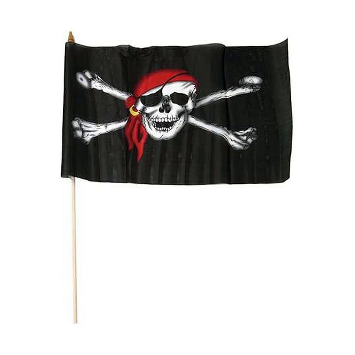 Piratflag 46 x 32 cm - kranium, lille