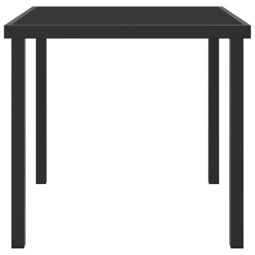 Havebord Sort 80x80x73 cm Tempereret Glas