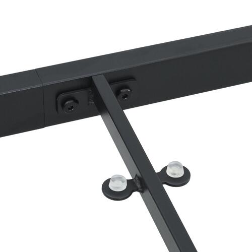 Havebord Sort 140x80x73 cm Tempereret glas