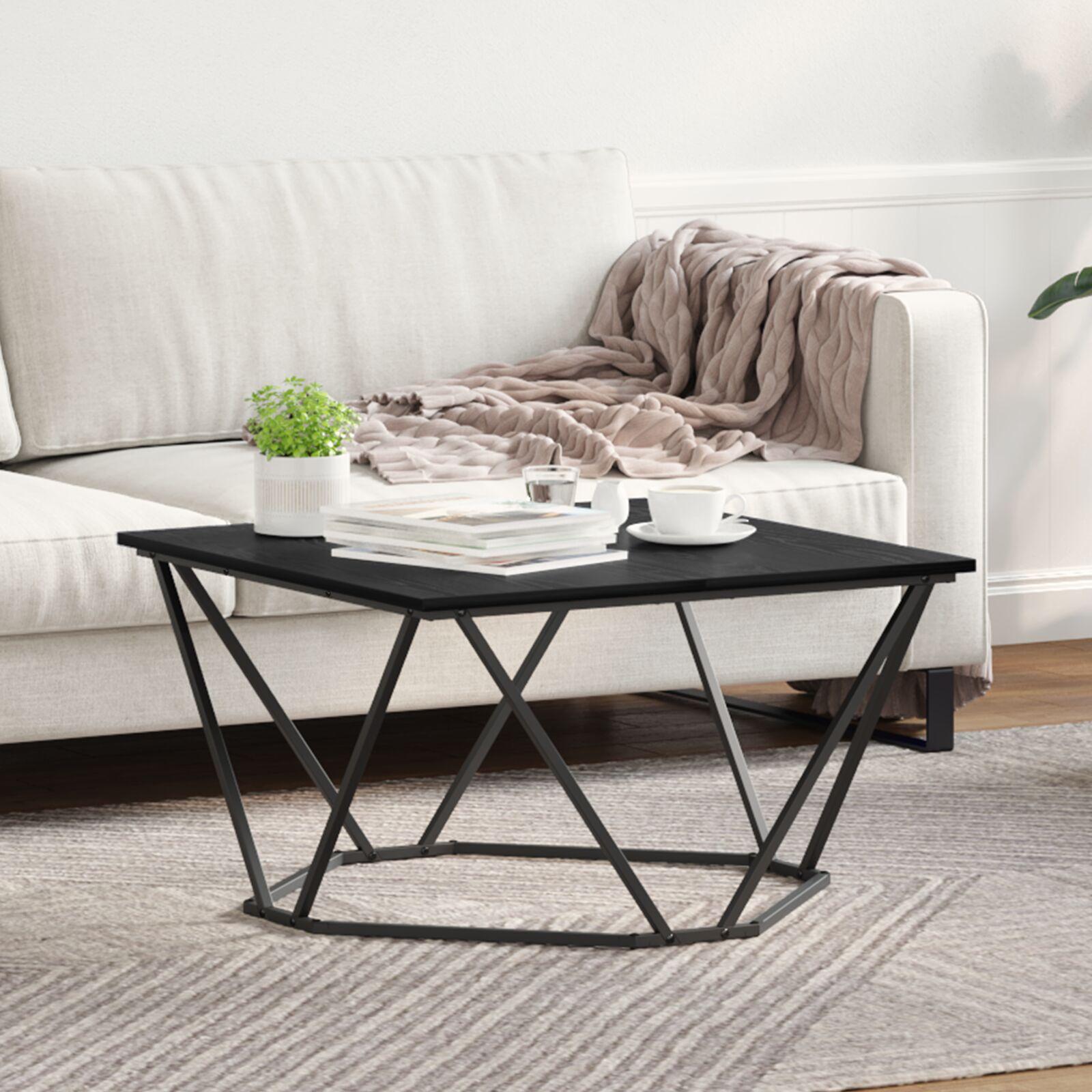 Sofabord Sort Egetræ 80x80x45 cm Ingeniør Træ