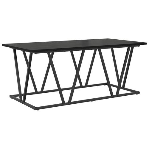 Sofabord i Sort Eg 100x50x40 cm - Ingeniørtræ og Metal