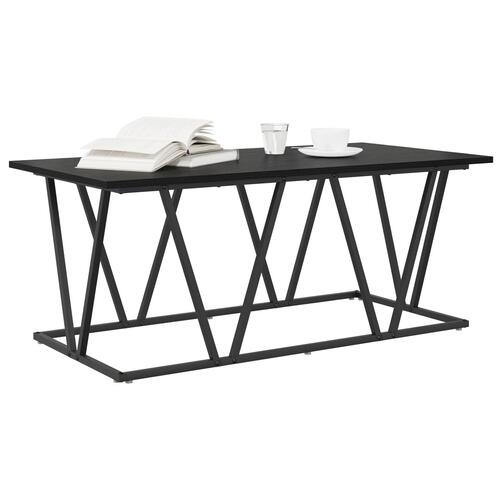 Sofabord i Sort Eg 100x50x40 cm - Ingeniørtræ og Metal