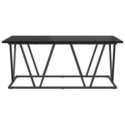 Sofabord i Sort Eg 100x50x40 cm - Ingeniørtræ og Metal